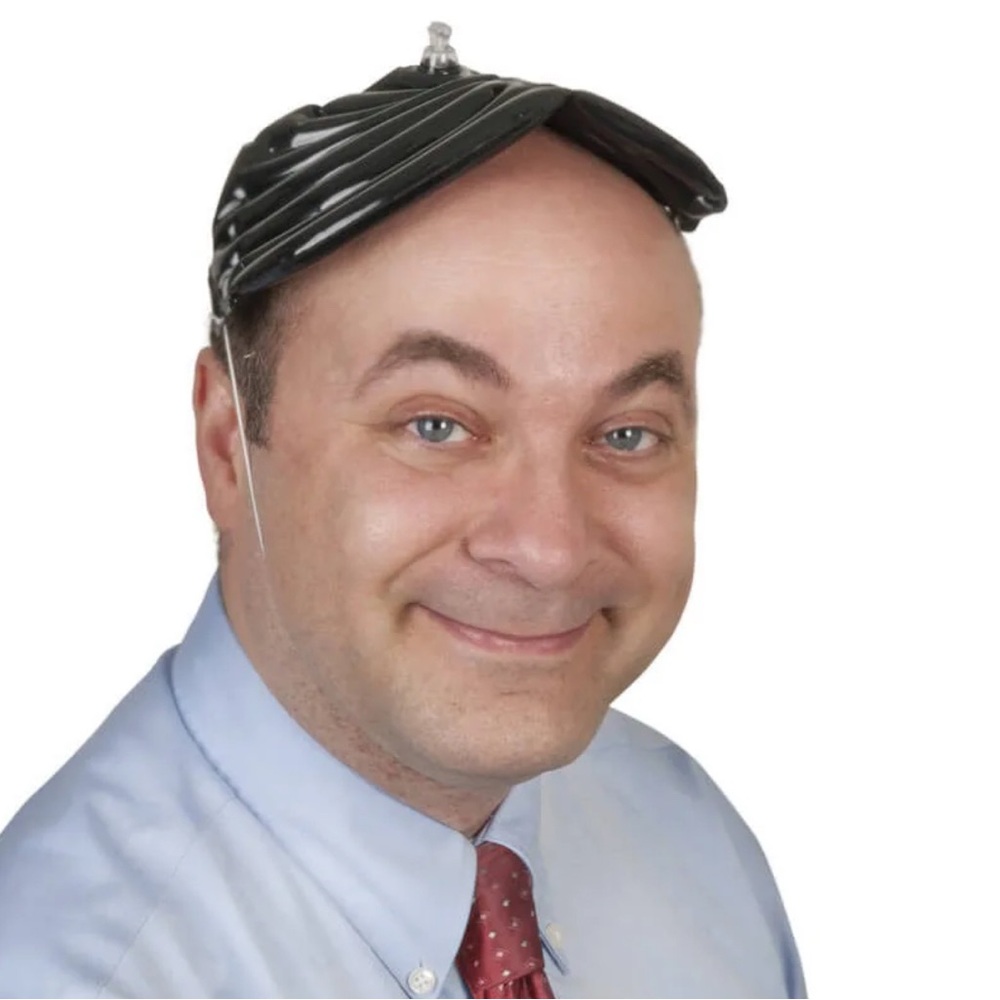 Archie McPhee Inflatable Toupee - Black - Picture 3 of 3